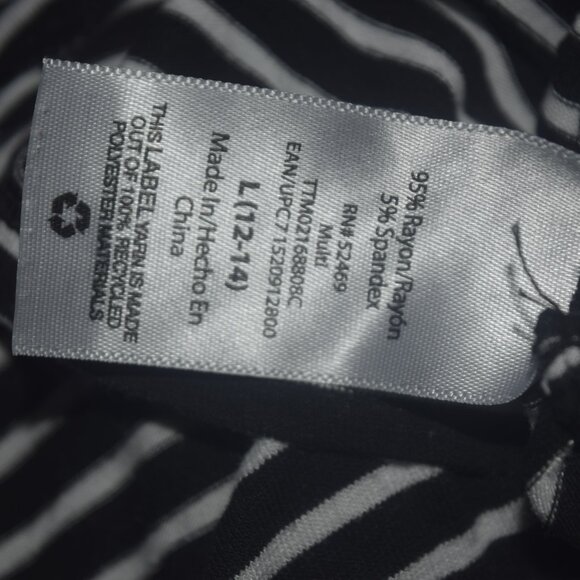 Time and Tru Stripped Maternity tshirt Large (12-14) - Picture 4 of 4